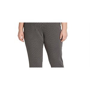 Pantaloni Michael Kors da donna Plus Cropped con stampa a catena, neri, taglia XL, a vita alta, a gamba larga, a tubino, in cotone tie-dye - Product Image 2