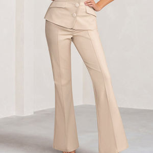 2025 nouvelle mode femmes bureau dame taille haute pantalon droit long décontracté Flare pantalon pour les femmes - Product Image 6