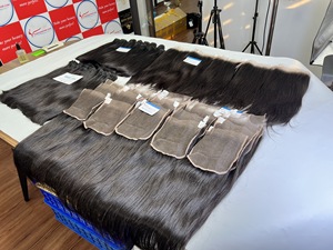 Nuevo Producto 2026: Peluca de Cabello Humano con Cierre Frontal y Encaje Transparente, Lista para Enviar - Product Image 3