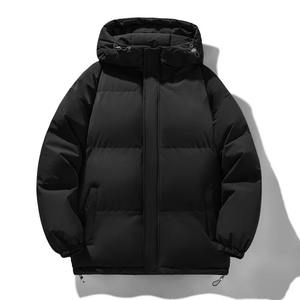 Chaqueta térmica de marca de moda para hombre de otoño e invierno, abrigo con capucha de lona impermeable para viajes al aire libre, nuevo diseño cálido de Color sólido - Product Image 5