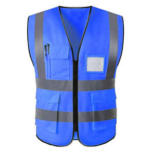 Chaleco de Seguridad de Alta Visibilidad sin Mangas de Poliéster con Cinta Reflectante, Certificado CE, de Secado Rápido para Trabajadores de la Construcción y Exteriores - Product Image 4