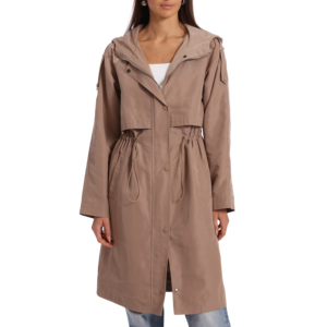 Femmes hiver surdimensionné simple boutonnage cordon taille veste à glissière résistant à l'eau Trench manteau respirant capuche cachemire Plus - Product Image 4