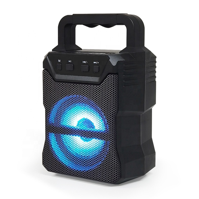 OEM Factory Hot Selling Bluetooth LED Speaker 5W Output Portable Speaker Rechargeable Wireless Speaker With Karaoke Micr Jack