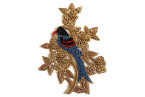 แพทช์ปักรูปหัวใจศิลปะดอกไม้ลูกปัดทำด้วยมืออย่างประณีตผ้าชิ้นตกแต่งรูปหัวใจสำหรับบ้านของขวัญทำจากอินเดีย - Product Image 5