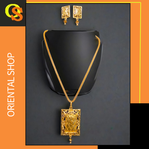 Ensemble de boucles d'oreilles collier prix les plus bas avec plaqué or 22Ct Design haut de gamme collier boucles d'oreilles ensemble pour les femmes porter des bijoux - Product Image 2