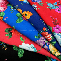 Tissus en rayonne imprimés unis à motif floral personnalisé 32S 100% viscose, échantillons de tissus en rayonne imprimés, rouleaux de tissu en viscose pour vêtements pour femmes