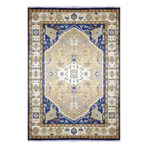 Alfombra de Peshawar y Khotan anudada a mano, única en su tipo, de 8'2 x 5'9, modelo Pes_Kho_341 - Product Image 1