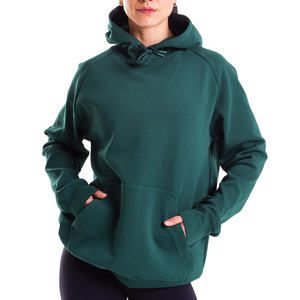 Sudadera con Capucha de Punto para Mujer, Corte Holgado, con Interior de Felpa Suave, Logotipo Frontal, para Clima Frío, Otoño e Invierno, Uso Diario - Product Image 1