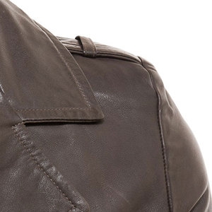 Meilleures ventes Veste d'hiver pour hommes avec fermeture éclair lourde Motif personnalisé Design High Street Style Tissu en cuir à la mode - Product Image 3