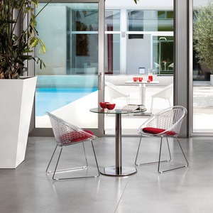 Base de Mesa Redonda con Columna de 73 cm de Altura, Pie de Hierro Fundido, Columna de Acero Inoxidable, para Mesas de Restaurante y Bar - Product Image 4