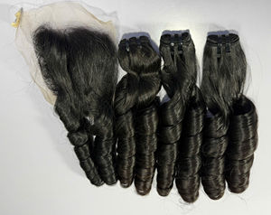 ผมปลอมแบบลอนธรรมชาติ8-32นิ้วผม100% บริสุทธิ์ของมนุษย์แบบไม่ผ่านกระบวนการเวียดนาม - Product Image 5