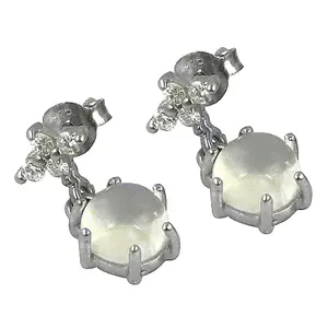 "Water Drop & Princess Cut Diamond <b>Stud</b> <b>Earrings</b> <b>for</b> <b>Women</b> in 14k & 18k Rose Gold" - Product Image 3