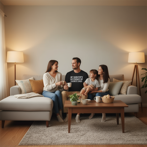 Il fidanzato di mia figlia è il mio figlio preferito - T-shirt promozionale elegante - Product Image 1