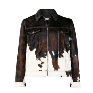 Veste en cuir de vachette de haute qualité, design de logo personnalisé, veste d'hiver, vêtements de mode, veste en cuir de vachette pour hommes - Product Image 1