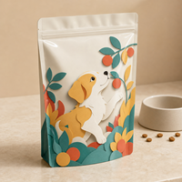 Pochette Doypack personnalisée en papier imprimé numériquement pour friandises pour chiens, refermable, sans valve