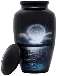 Boîte à urne imprimée en aluminium Cendres en bois en aluminium Mans Boîte à urnes classiques en aluminium - Product Image 4