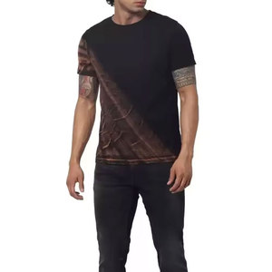 Camiseta de Jersey informal con cuello redondo y sublimación personalizada para hombre con manga corta y diseño personalizable de patrón sólido - Product Image 3