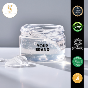 Gel Facial Vegano de Aloe Vera y Ácido Hialurónico Orgánico Herbal de Marca Privada al por Mayor, Tamaño Viaje, Antienvejecimiento, Reafirmante y Reparador de la Piel - Product Image 3