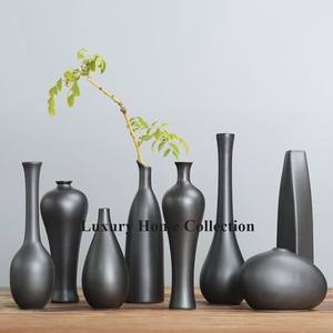 Grand vase à fleurs moderne de couleur or Ensemble de 2 centres de table de salon pour mariage - Product Image 5