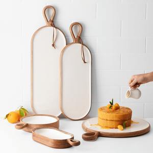 New Oval <b>Serving</b> <b>Bowl</b> with Handle 35x15cm White - Product Image 1