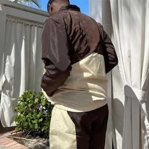 Personalizado 2025 verano Nylon poliéster dos piezas chaqueta y traje de jogging conjunto deportes cortavientos chándal pantalones cortos conjuntos para hombres - Product Image 5