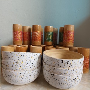 Té de bambú ecológico de Vietnam natural, café, bambú, taza de té de Vietnam - Product Image 4