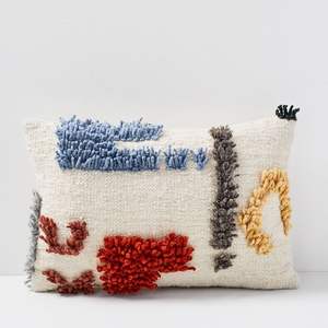 Housse de coussin en laine pure berbère, coussin marocain noué à la main, coussin Azilal, décoration intérieure, fabriqué en INDE - Product Image 3