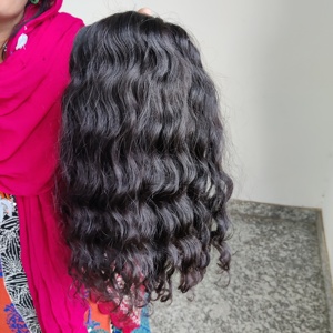 Extensiones de cabello ondulado de color natural con cutícula alineada al por mayor india, cabello Remy profundo suelto a precio barato, paquete de cabello humano crudo - Product Image 1