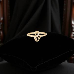 Bague fantaisie/moderne en or massif 10K,14K,18K, Moissanite de 0.03 carats en E-F/VVS-VS - Product Image 2