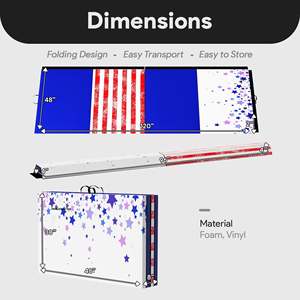 BalanceFrom Trave da Ginnastica Sezionale Rossa/Bianca/Blu, Accessorio per Attrezzature da Ginnastica e Fitness - Product Image 2