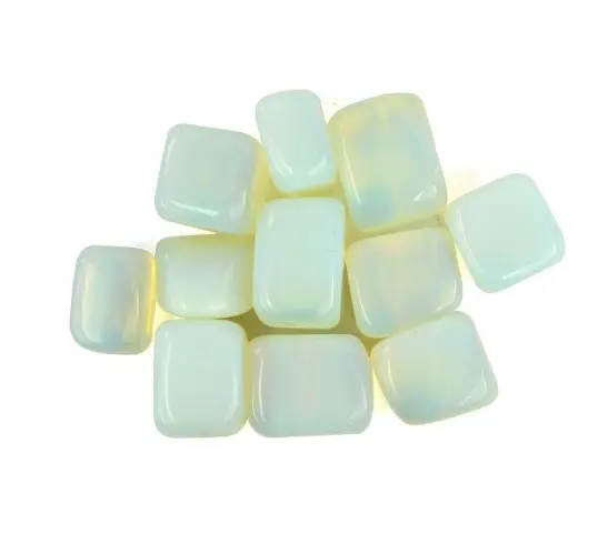 Wholesale Beautiful High Quality Tumble Gemstone Opalite Square Cube Stones For Gift Decoration