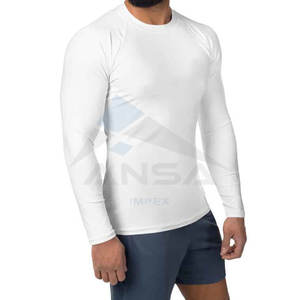 เสื้อแรชการ์ดผู้ชายดีไซน์ล่าสุด ระบายอากาศได้ดี สีแดงสุดฮิต รับผลิตตามแบบ OEM ขายส่ง คุณภาพสูง ผ้าสเตรช แห้งเร็ว - Product Image 3