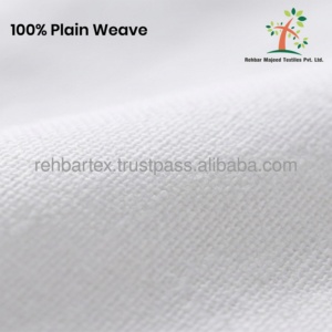 Drap de lit 100% coton à tissage uni, durable et confortable, idéal pour un usage quotidien, conçu pour la lessive industrielle - Product Image 6