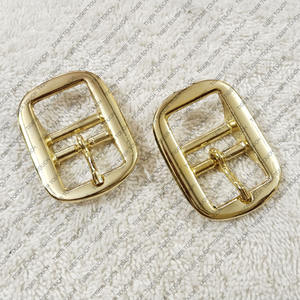 M Matériau en cuivre Double barre Halter pour boucle Ceintures en cuir véritable TT-7657 - Product Image 3