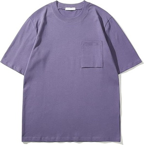 Logo de marque personnalisé en gros 100% coton coupe ample T-shirt blanc avec poche pour hommes T-shirts pour hommes décontractés unis pour la dernière conception - Product Image 1