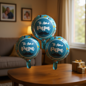 Globos de Papel de Aluminio Te Amo Papá, 24.5x30.5cm, Decoraciones para Fiestas, Bolsa de 12 Piezas - Product Image 3