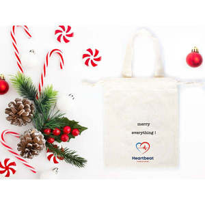 Bolsas de Regalo de Algodón de Navidad y Año Nuevo con Logotipo y Texto Personalizados, Bolsas Personalizadas para Empresas o Familias, Impresión Serigráfica - Product Image 2