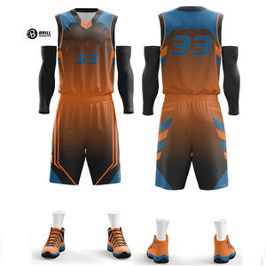 Ensembles d'uniformes d'équipe de basket-ball par sublimation maillots de football vierges personnalisés uniformes de basket-ball pour hommes avec logo personnalisé - Product Image 3