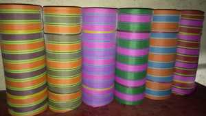 Rollos de tela de bolsa de la compra de nylon a rayas hechos a medida ideales para hacer bolsas de nylon a rayas para reventa - Product Image 4