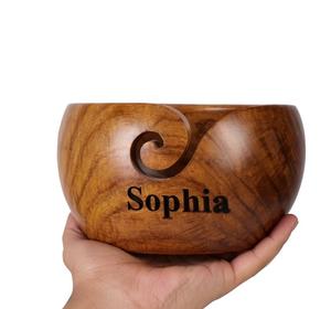 Grand bol à laine en bois de rose (7 pouces de diamètre x 4 pouces de hauteur), petit bol à laine, magnifique bol à laine en bois de hêtre antique fait à la main, de qualité supérieure - Product Image 1