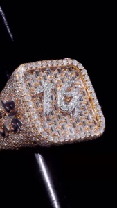 Luxury 925 Sterling <b>Silver</b> VVS Moissanite Diamond Cocktail <b>Ring</b> Hip Hop Luxury <b>Statement</b> Party Wear <b>Ring</b> - Product Image 3