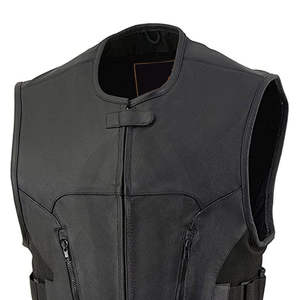 2025 OEM vente en gros personnalisé hommes en cuir véritable gilets respirant motard moto accessoires broderie décoration - Product Image 6