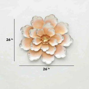 Ak-colgante de pared de latón con forma Floral, arte decorativo para el hogar, hecho a mano, de Metal - Product Image 4