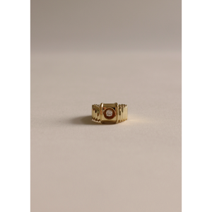 Anillo de Diamantes de 14k Estilo Art Deco Vintage con Elegante Diseño de Escalones - Product Image 6