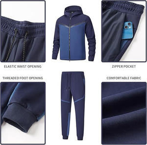 [Uniquement pour les produits prêts à être expédiés] Survêtements coupe ample Survêtements en polaire technique respirants pour hommes Vente en gros OEM - Product Image 4