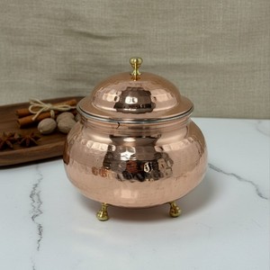 Azucarero Pequeño de Cobre Mevlana, Metal Decorativo para Cocina o Bodas, para Restaurantes - Product Image 1