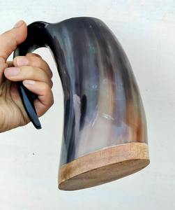 Taza de cuerno de buey de lujo, empuñadura de estilo náutico, nuevo diseño del mejor fabricante para cerveza, café, beber, pulido, venta al por mayor - Product Image 6