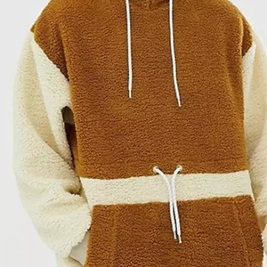Sweat à capuche molletonné pour homme, couleur unie, chaud, doux, polaire Sherpa, unisexe, décontracté, basique, surdimensionné - Product Image 3