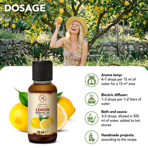 Aromatika 100% Pure Cold Pressed Lemon Peel Essential Oil 50ml Fresh Citrus Fragrance Natural Aromatherapy for Oily Skin - Product Image 4