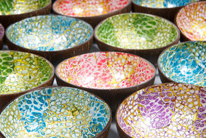 SET Bols en coquille de noix de coco laqués respectueux de l'environnement du Vietnam - Product Image 6